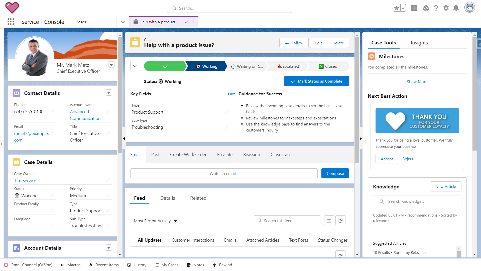 Case Management in Salesforce Service Cloud